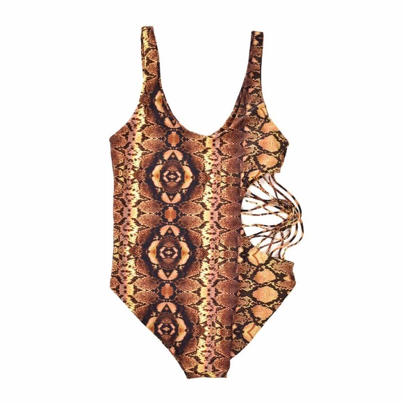 CAMI AND JAX Savannah Swimsuit in Python Print Size S - Picture 2 of 6